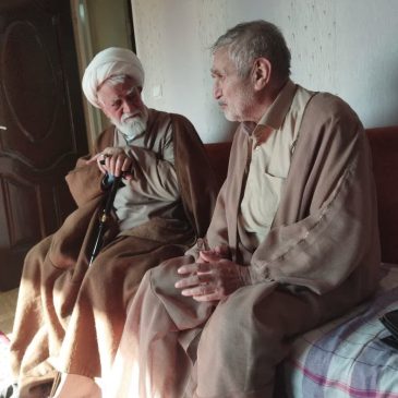 دیدار آیت الله نعیم آبادی و حاج منصور ارضی