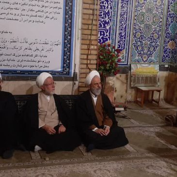گزارش تصویری حضور آیت الله نعیم آبادی در مسجد امام حسن مجتبی دولت آباد شهرری